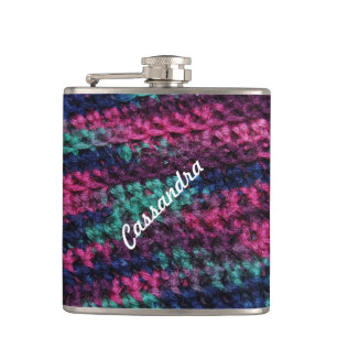Colourful Crochet Hip Flask