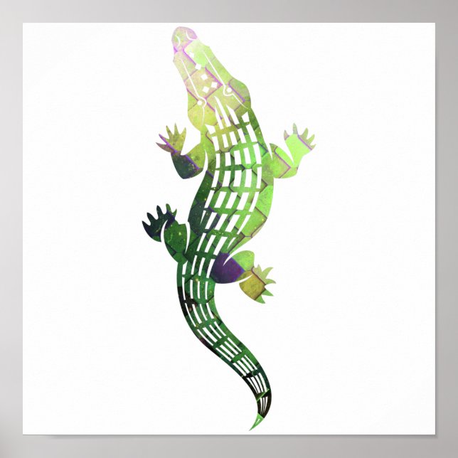 colourful crocodile poster (Front)