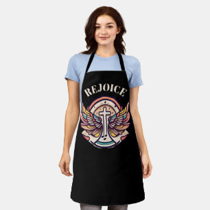 Colourful Cross Agnel Wings Rejoice  Apron