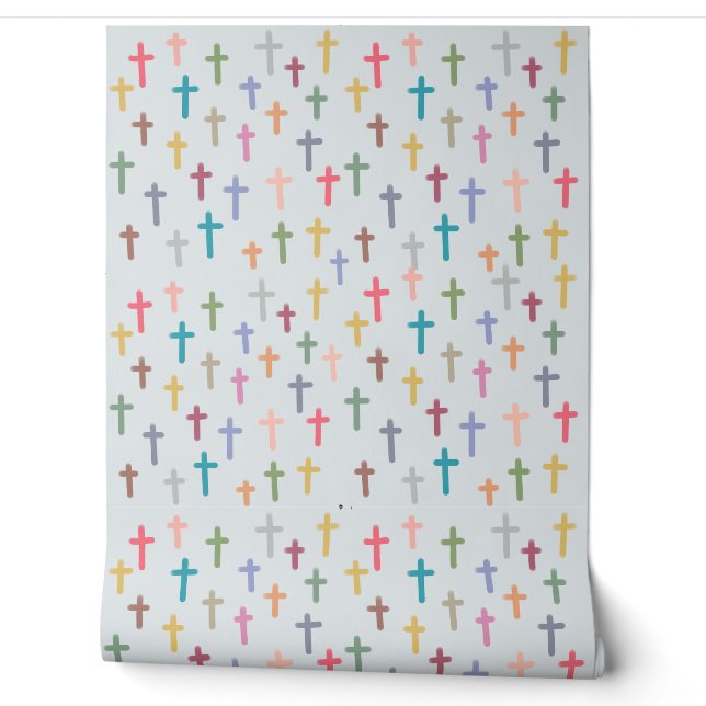 Colourful cross Pattern Wallpaper (Unrolling)