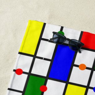 Colourful Crossword  Beach Towel