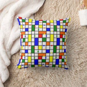 Colourful Crossword  Throw Pillow