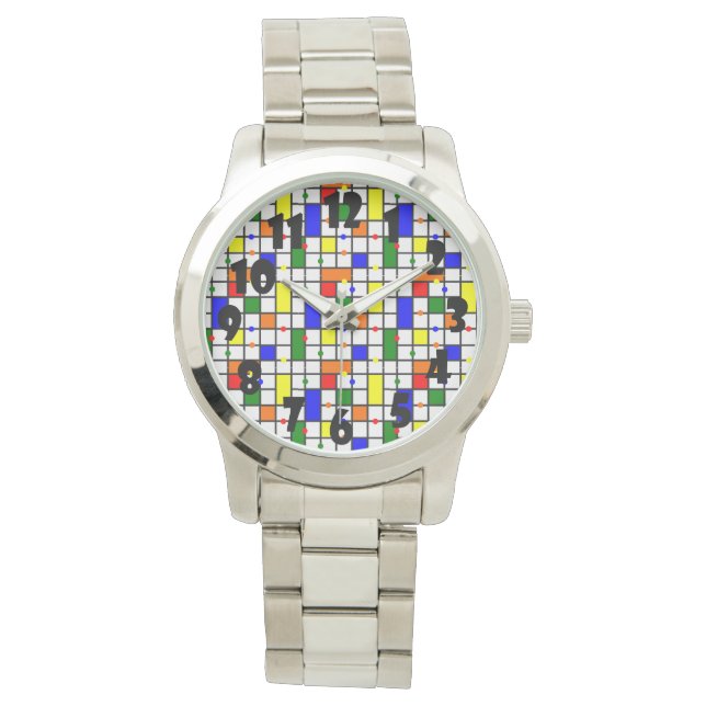 Colourful Crossword  Watch (Front)