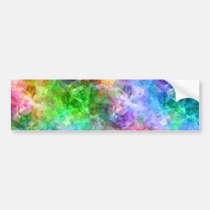 Colourful Crumpled Texture Bumper Sticker