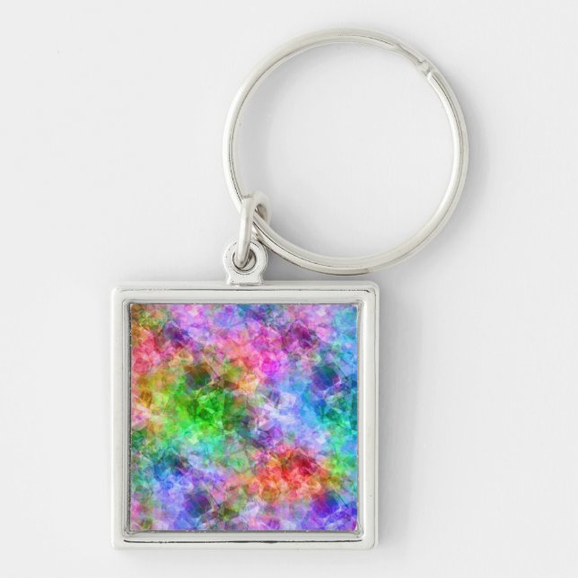 Colourful Crumpled Texture Keychain (Front)