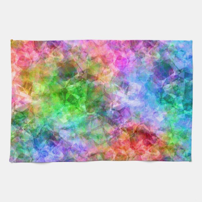 Colourful Crumpled Texture Kitchen Towel (Horizontal)