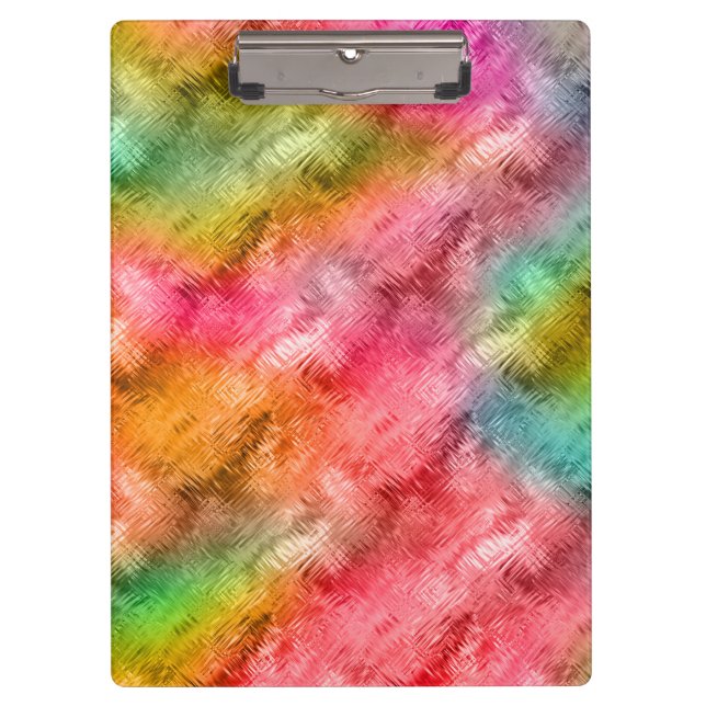Colourful Crystal Glass Pattern Clipboard (Front)