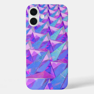 Colourful crystal pyramids iPhone 16 plus case