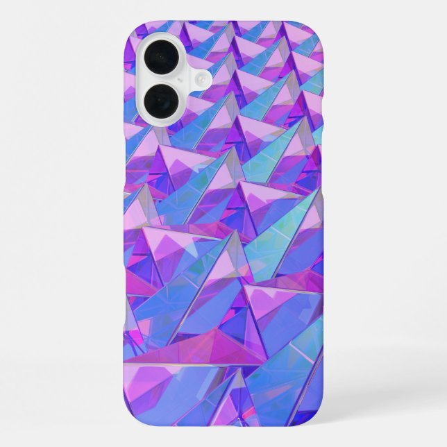 Colourful crystal pyramids iPhone case (Back)