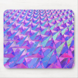 Colourful crystal pyramids mouse pad