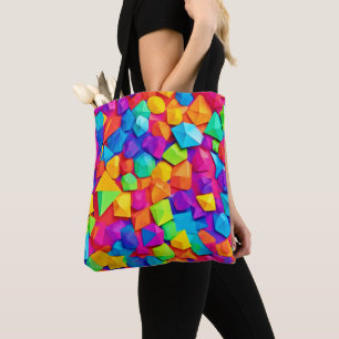 Colourful Crystal Shapes Art Tote Bag