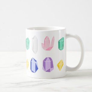 Colourful Crystals Pattern Coffee Mug