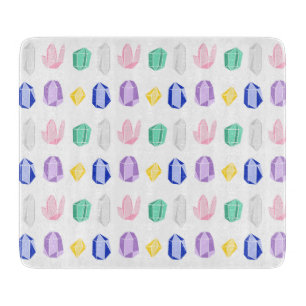Colourful Crystals Pattern Cutting Board