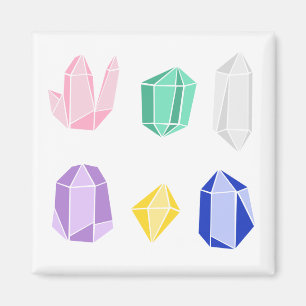 Colourful Crystals Pattern Magnet