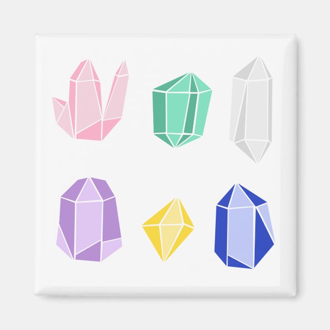 Colourful Crystals Pattern Magnet (Front)