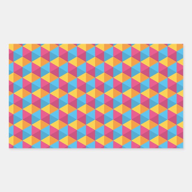 Colourful Cube Pattern Sticker (Front)