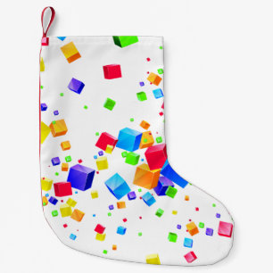 Colourful Cubes 1 Small Christmas Stocking