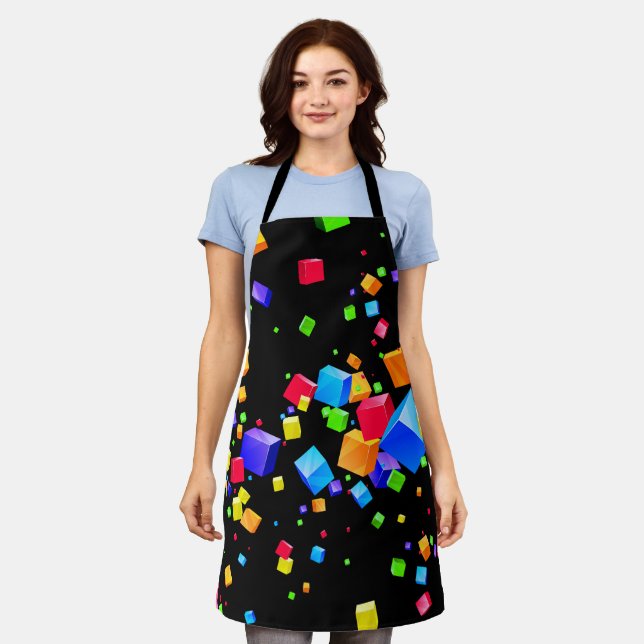 Colourful Cubes 2 Apron (Worn)