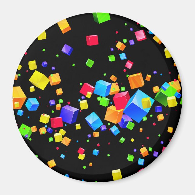 Colourful Cubes 2 Magnet (Front)