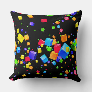 Colourful Cubes 2 Throw Pillow