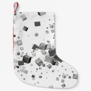 Colourful Cubes 3 Small Christmas Stocking