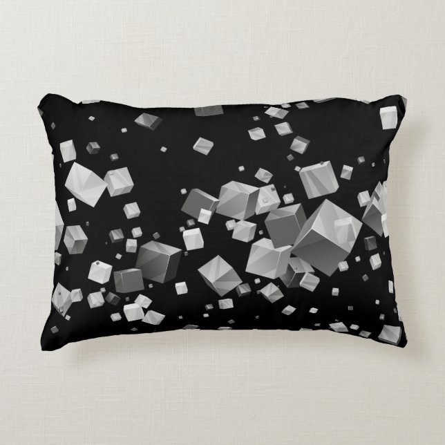 Colourful Cubes 4 Accent Pillow (Front)