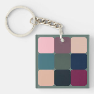 Colourful Cubes Keychain