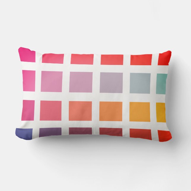 Colourful Cubes Lumbar Pillow (Front)