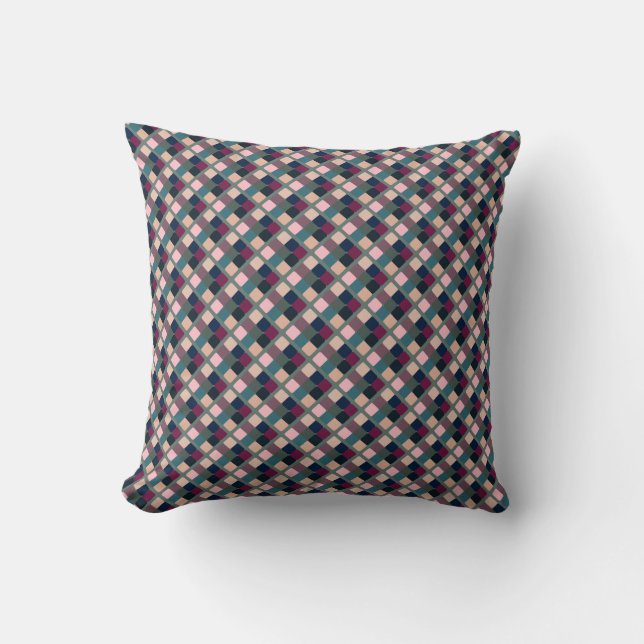 Colourful Cubes Throw Pillow (Front)