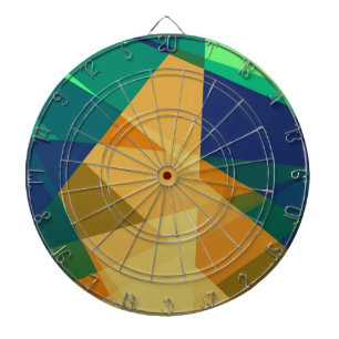 Colourful Cubism art Dartboard