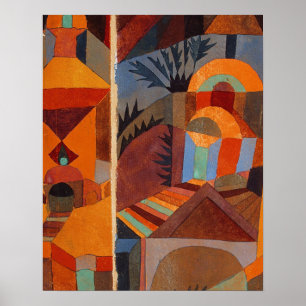 Colourful Cubism Paul Klee Abstract Poster