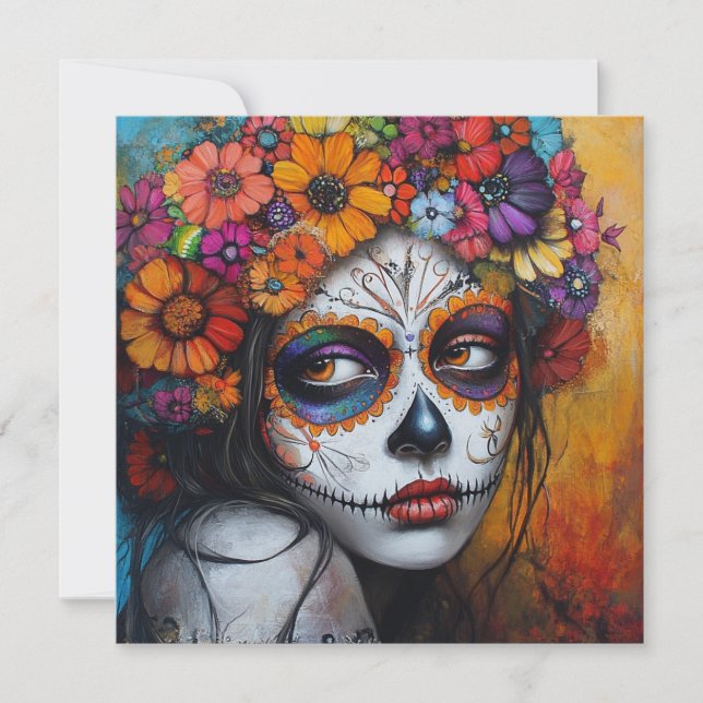 Colourful Cultural Gathering Day of the Dead Invitation (Front)