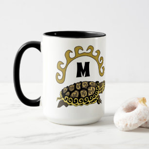 Colourful Cumberland Slider Turtle Monogram Mug