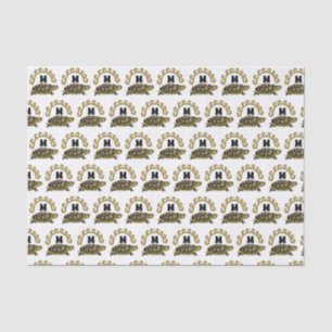 Colourful Cumberland Slider Turtle Monogram Tissue Paper