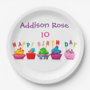 Colourful Cupcake - 9" Plate