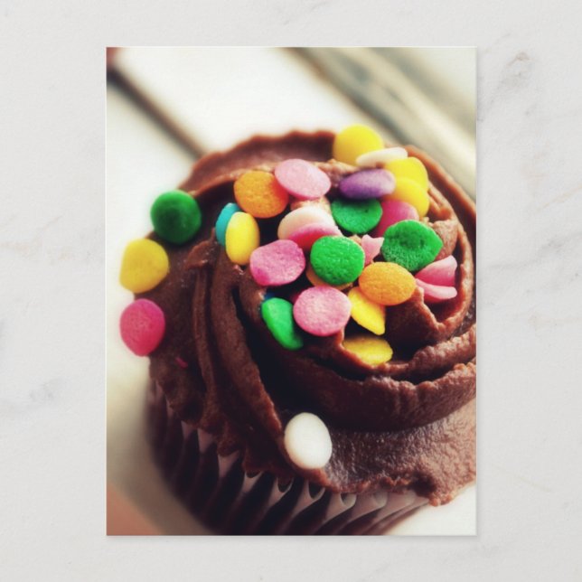 Colourful Cupcake Photograph Post Card (Front)