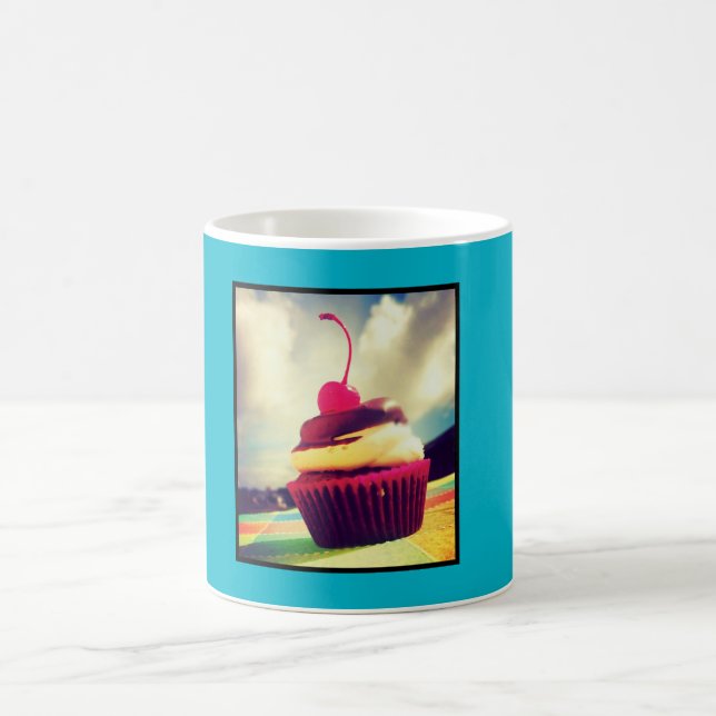 Colourful Cupcake with Cherry on Top Coffee Mug (Center)