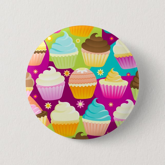 Colourful Cupcakes 2 Inch Round Button (Front)