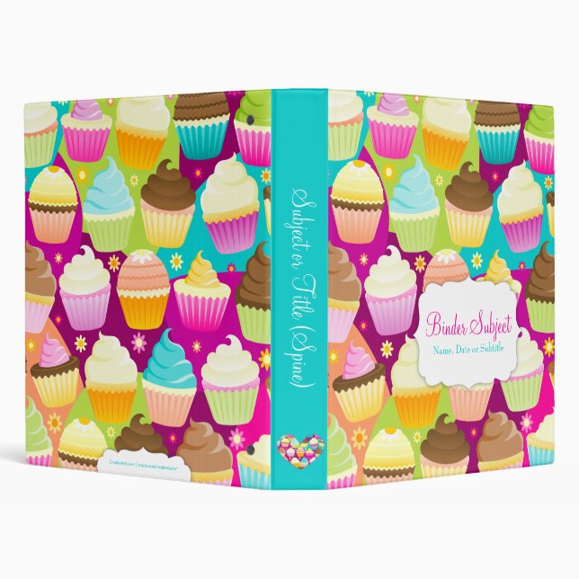 Colourful Cupcakes Binder (Background)