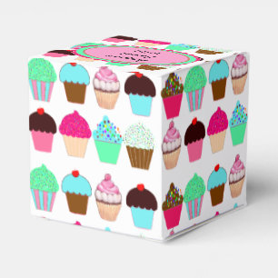 Colourful Cupcakes - Personalized Favor Box