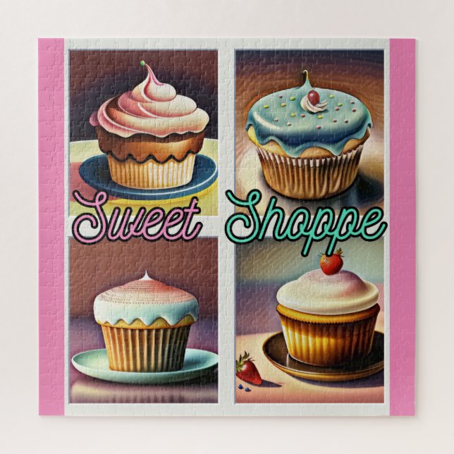 Colourful Cupcakes-Pop Art Jigsaw Puzzle (Vertical)