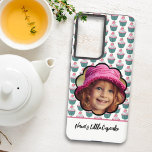 Colourful Cupcakes Scalloped Custom Photo  Samsung Galaxy Case<br><div class="desc">This colourful fun design features a placeholder photograph with template text below and a cupcake pattern at the top. Personalize the template text and replace the placeholder photo with yours. A square photo works best. A great gift idea for a birthday, Mother's Day or Christmas. Available in a variety of...</div>