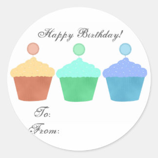 Colourful Cupcakes Stickers