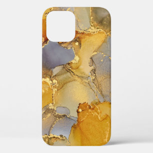 Colourful Currents: Metallic Swirls in Motion iPhone 12 Case