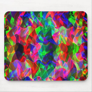 Colourful curved triangles or coloured undulation mouse pad