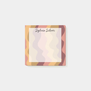 Colourful Curves CUSTOM Chic Monogram Personalized Post-it Notes