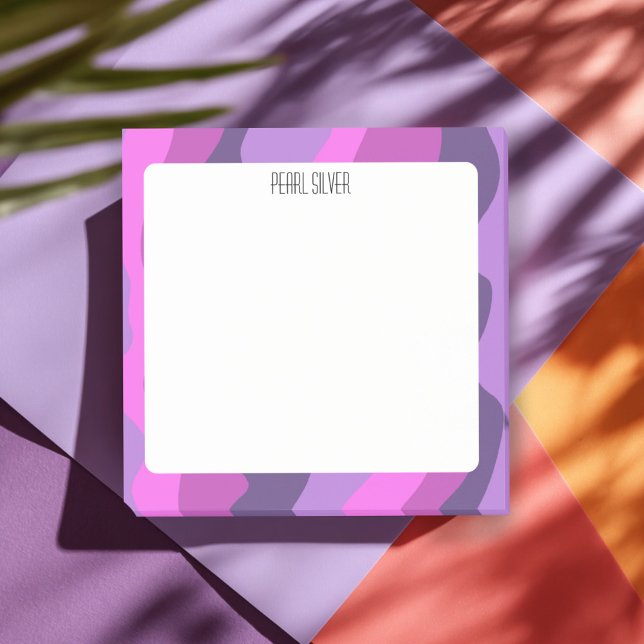 Colourful Curves CUSTOM Chic Monogram Personalized Post-it Notes (Purple Colorful Curves CUSTOM Chic Monogram Personalized Post-it Notes
)