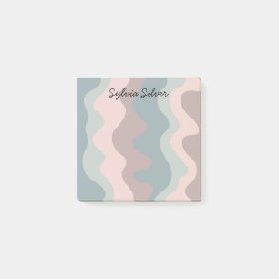Colourful Curves CUSTOM Chic Monogram Personalized Post-it Notes