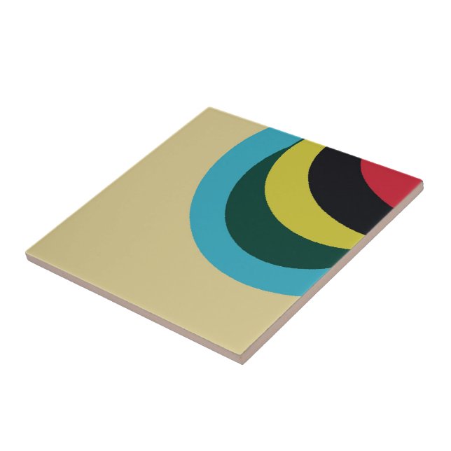 Colourful curves pattern tile (Side)