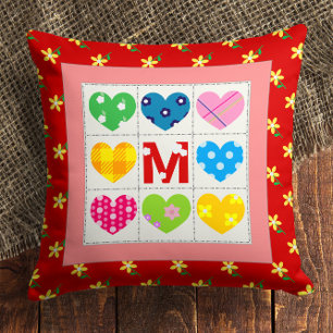 Colourful Custom Mom’s Cushion Monogram Pillow 🎁